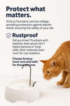 AMICUS - Aqua Mini Portable Water Fountain for Pets - Stainless Steel Faucet - Automatic Pet Drinking Fountain and Dispenser for Cats and Dogs