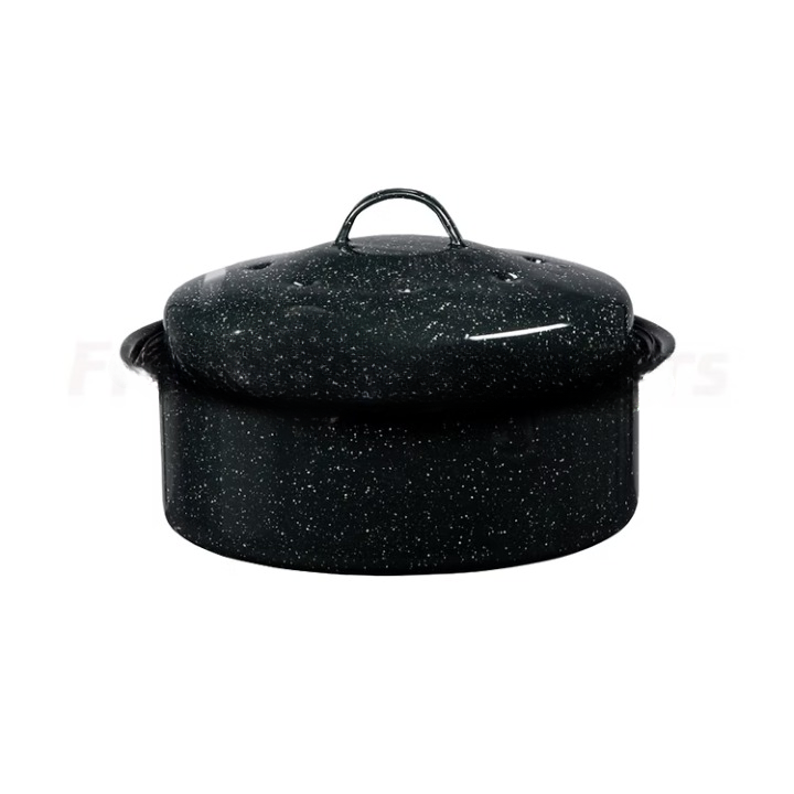 Granite Ware 3lb Round Covered Roaster Black