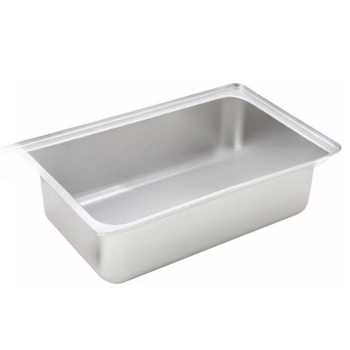 Spillage Pan, Full Size, 6", Upright Standing Edge S/S
