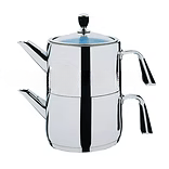 Double Teapot 1.0L/3.0L Silicone Handle – Pack of 6 | Persian Turkish Tea Kettle