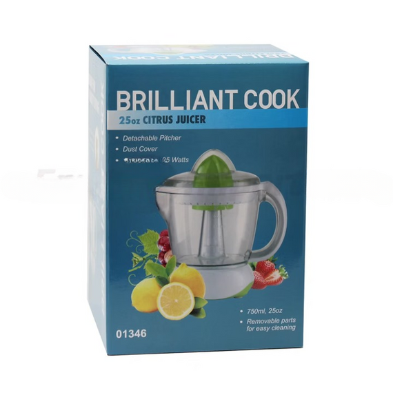 Brilliant Cook Citrus Juicer 1.0L (White/Green) - Pack of 12