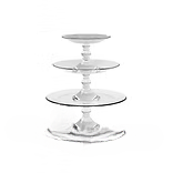 LIBBEY Selene Ruby 3-Tier Platter
