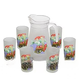 7Pc. Glass & Pitcher Set (FRUIT BASKET)