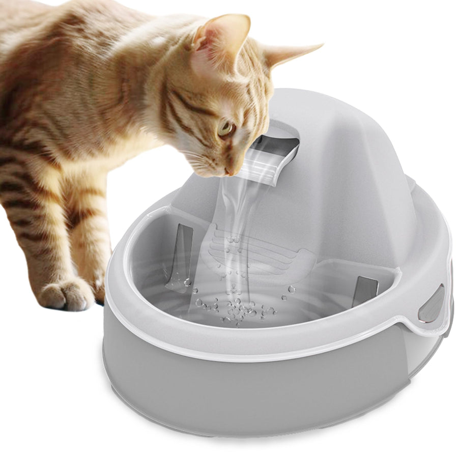 AMICUS - Aqua Flow Water Fountain for Pets - Cats and Dogs Fountains, Anti-Hair Drainage System