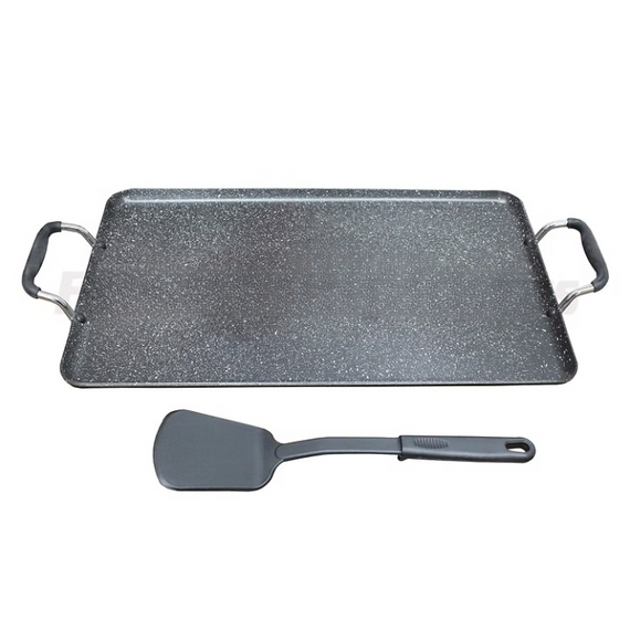 Brilliant Cook Double Griddle Marble Coating w/ Spatula