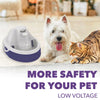 AMICUS - Aqua Flow Water Fountain for Pets - Cats and Dogs Fountains, Anti-Hair Drainage System
