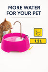 AMICUS - Aqua Mini Portable Water Fountain for Pets - Stainless Steel Faucet - Automatic Pet Drinking Fountain and Dispenser for Cats and Dogs