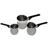Brilliant Cook 3Pc Stainless Steel Milk Pot Set – Pack of 24 | Wholesale Cookware