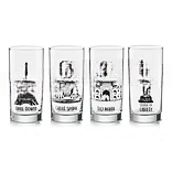 Libbey 16.3oz Travel Icons Cooler, Set of 4