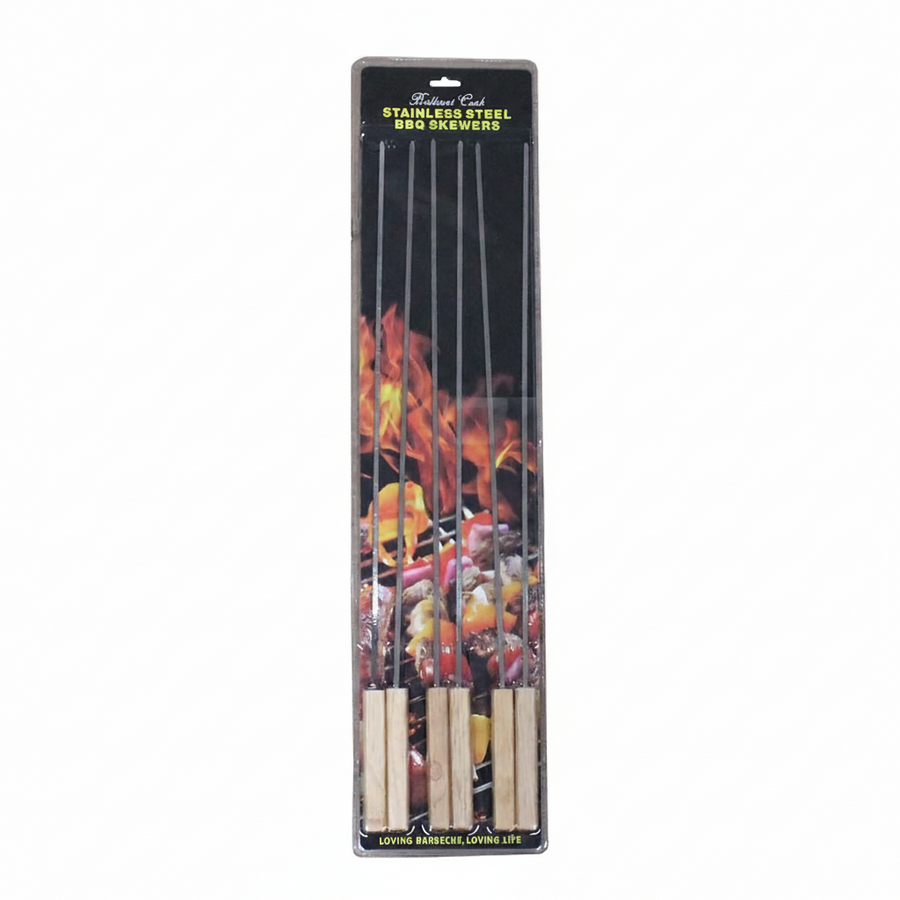 5 mm S/S BBQ Skewer w/ Wood Handle - C/S