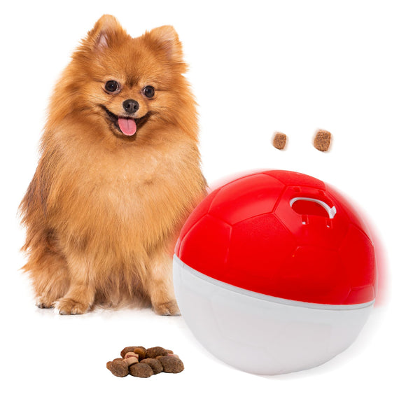 CRAZY BALL Treat Dispenser - Dog Treat Dispensing Ball - Interactive Dog Feeder - Enrichment Toy for Dogs - Slow Feeder - Adjustable - Ideal for Medium and Large-Sized Dogs