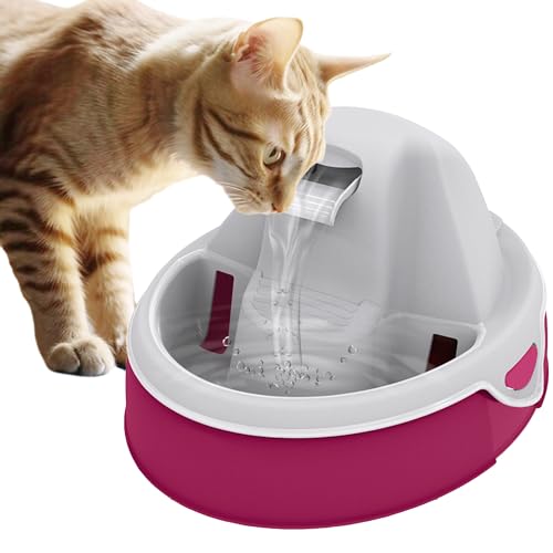 AMICUS - Aqua Flow Water Fountain for Pets - Cats and Dogs Fountains, Anti-Hair Drainage System