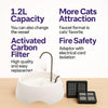 AMICUS - Aqua Mini Portable Water Fountain for Pets - Stainless Steel Faucet - Automatic Pet Drinking Fountain and Dispenser for Cats and Dogs