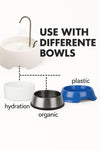AMICUS - Aqua Mini Portable Water Fountain for Pets - Stainless Steel Faucet - Automatic Pet Drinking Fountain and Dispenser for Cats and Dogs