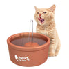 AMICUS - Aqua Clay Basic -Cat Water Fountain - Dogs&Cats&Pets&Small Animals Automatic Bowl Dispenser - Pet Drinking Waterer Bowls Indoor - Auto Kitty Watering Dish Supplies- 84.53 fl oz/ 2.5L