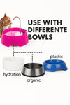 AMICUS - Aqua Mini Portable Water Fountain for Pets - Stainless Steel Faucet - Automatic Pet Drinking Fountain and Dispenser for Cats and Dogs