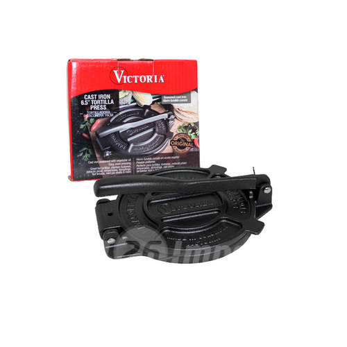 Victoria 6.5" Cast Iron Tortilla Press & Pataconera, Seasoned