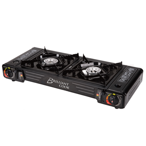 Brilliant Cook Double Burner Butane Gas Stove – Pack of 4 | Portable CSA-Certified Camping Stove