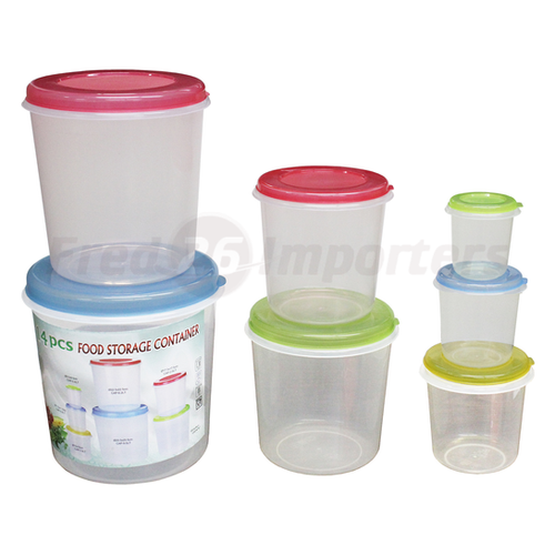 14Pc. Cylindrical Plastic Container Set