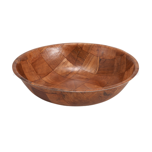 12" Woven Wood Salad Bowl