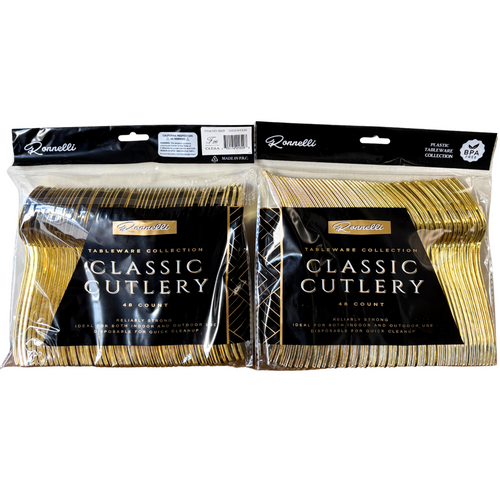 Plastic Spoon Gold (48pcs) - Pack of 50