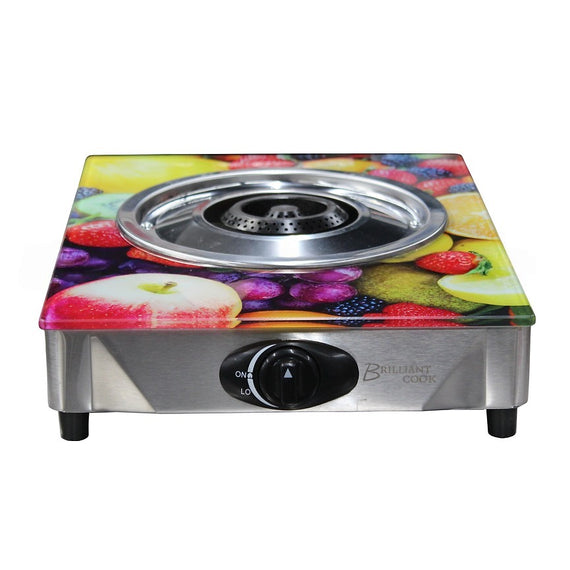Glass Top Single Burner Gas Stove (Fruits)