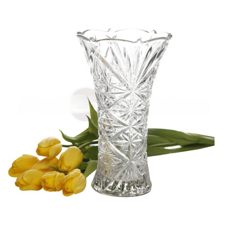 Jewelite Flower Vase, Clear Glass